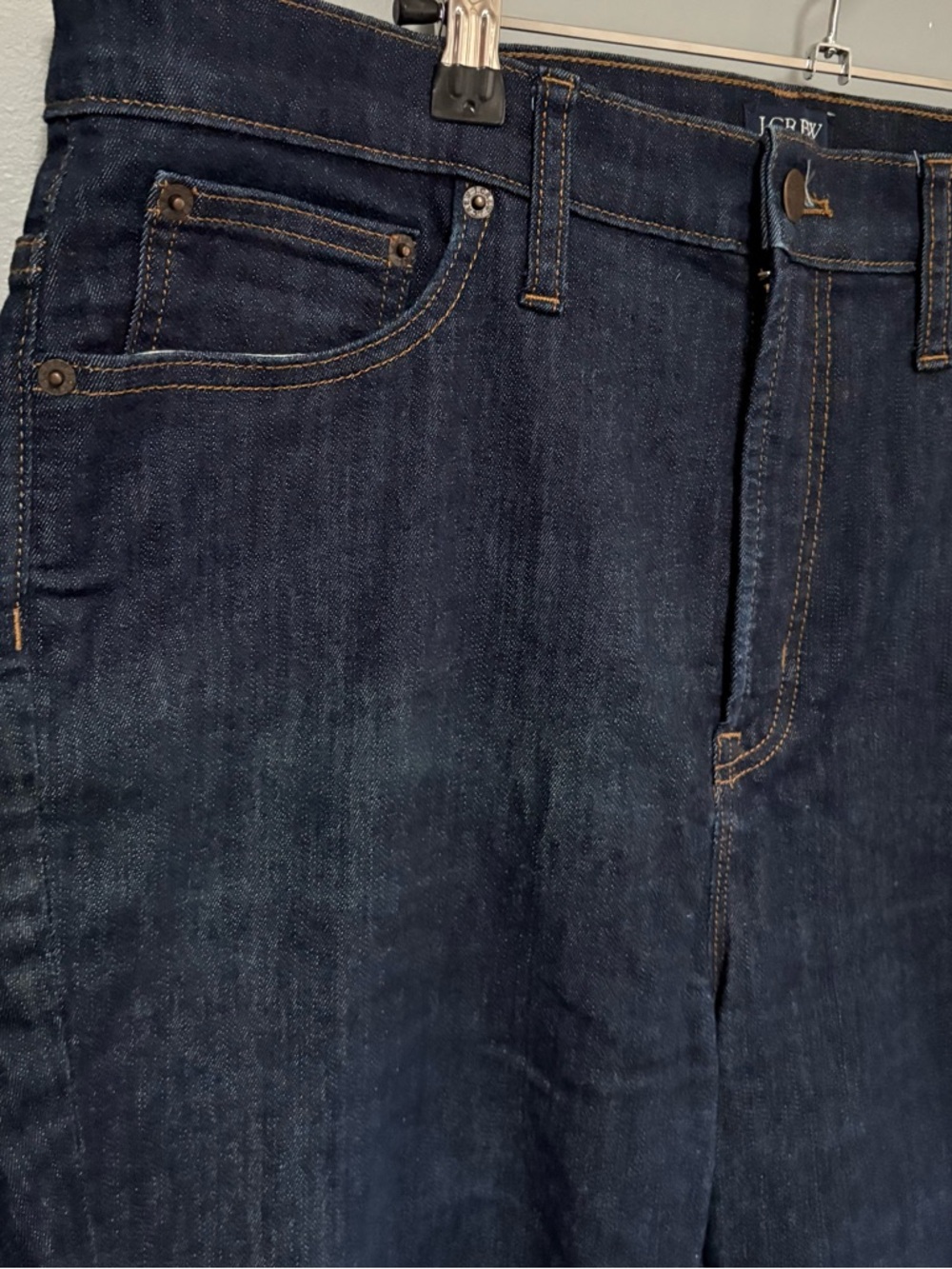 J. Crew Women’s Dark Indigo Blue Denim‎ Jeans Skinny Stretch Ankle Size L (33)